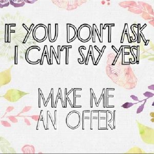 All reasonable offers welcomed ❤️!